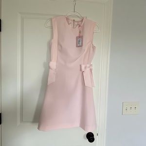 Ted Baker Side Bow Detail Shift Dress, Baby Pink- Size 1